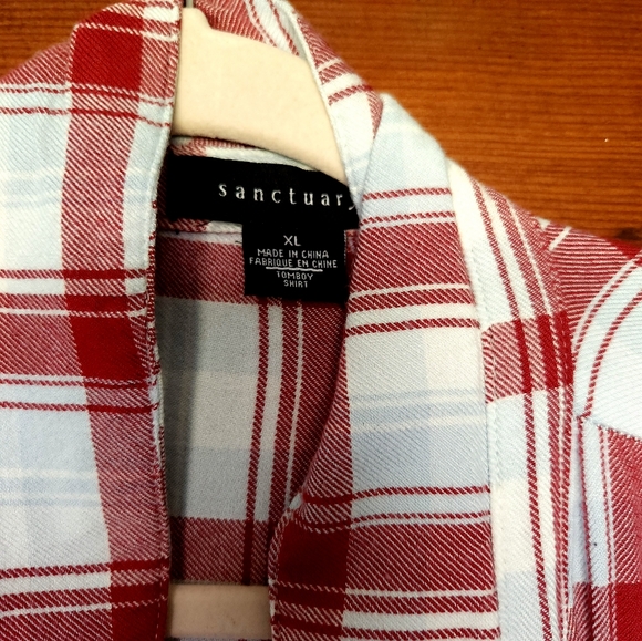 Plaid of red, light blue, and white - Picture 2 of 2